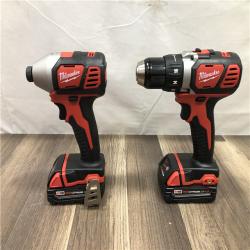 AS-IS Milwaukee M18 18V Lithium-Ion Cordless Drill Driver/Impact Driver Combo Kit