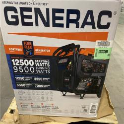 Dallas Location - As-Is Generac 12500/9500-Watt Tri-Fuel Portable Generator
