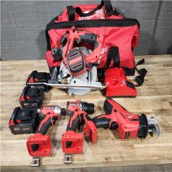 Houston Location AS-IS Milwaukee M18 Cordless Brushless 4 Tool Combo Kit