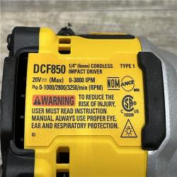 AS-IS DEWALT ATOMIC 20V MAX Lithium-Ion Cordless 1/4 in. Brushless Impact Driver Kit