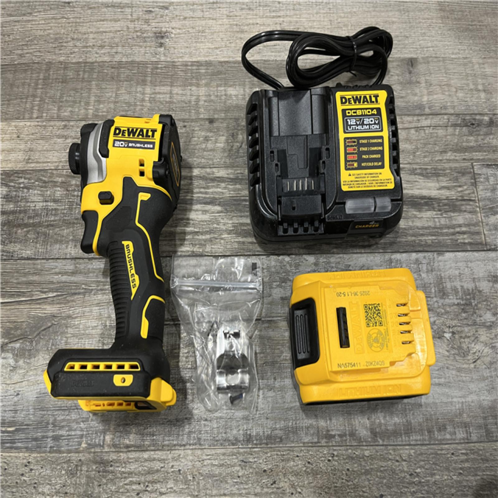 AS-IS DEWALT ATOMIC 20V MAX Lithium-Ion Cordless 1/4 in. Brushless Impact Driver Kit