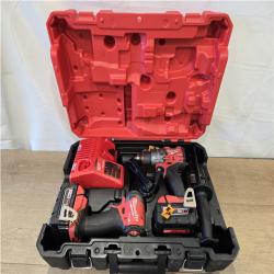 AS-IS Milwaukee FUEL 18V Lithium-Ion Brushless Cordless Hammer Drill and Impact Driver Combo Kit