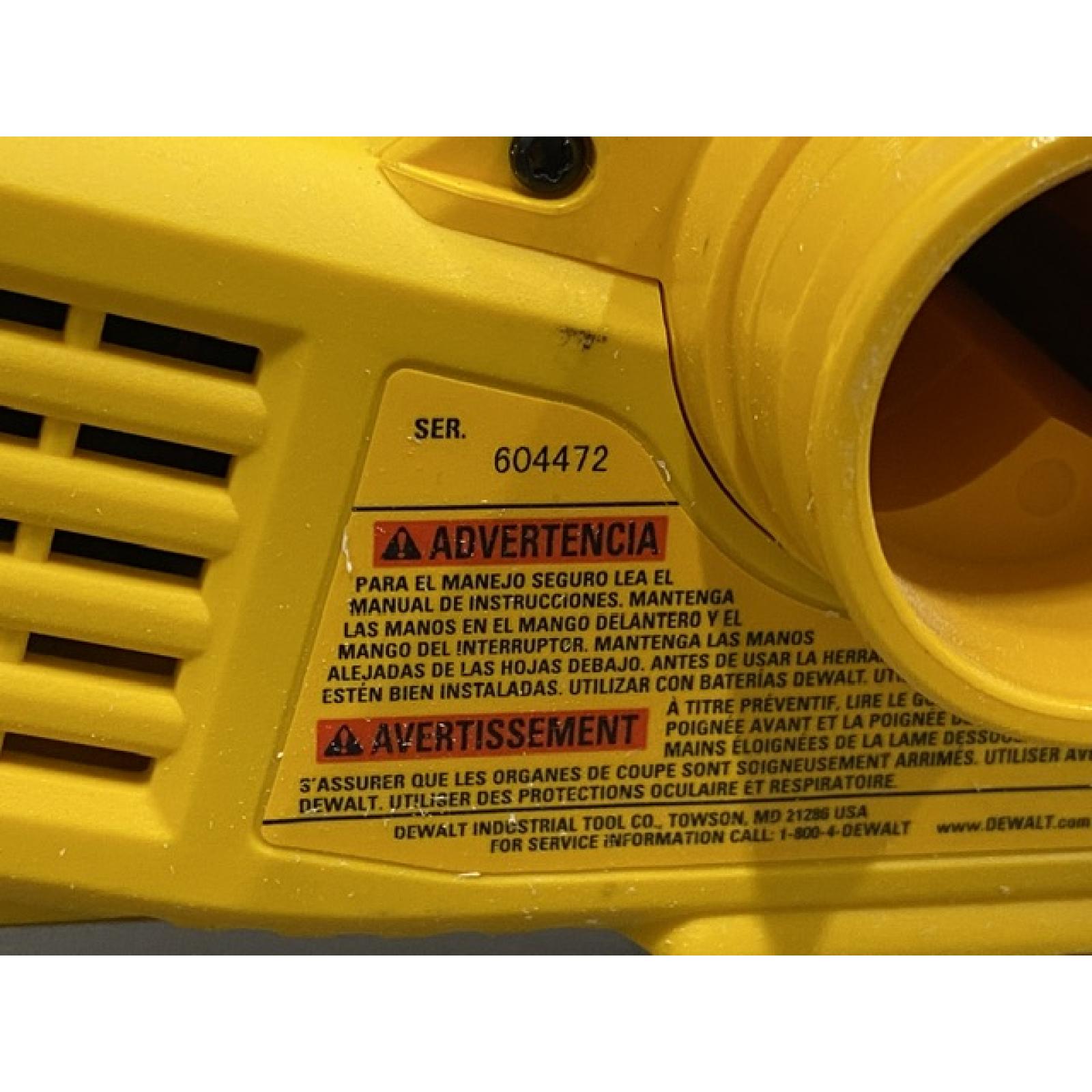 AS-IS DEWALT 20V MAX XR Cordless Brushless 3-1/4 in. Planer (Tool Only)