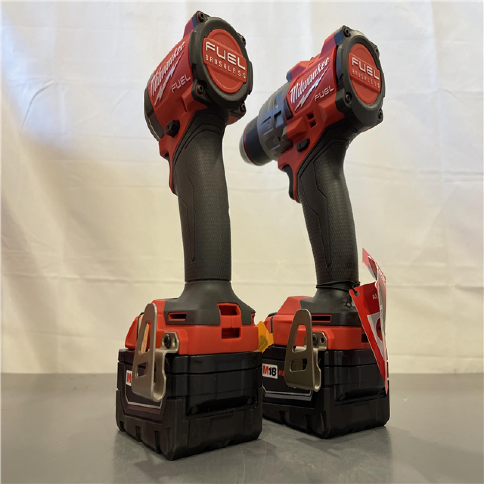 AS-IS - MILWAUKEE FUEL 18V Lithium-Ion Brushless Cordless Hammer Drill and Impact Driver Combo Kit