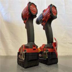AS-IS - MILWAUKEE FUEL 18V Lithium-Ion Brushless Cordless Hammer Drill and Impact Driver Combo Kit