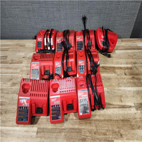HOUSTON LOCATION - AS - IS MILWAUKEE BATTERY CHARGER PACK QTY - 10