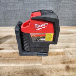HOUSTON LOCATION - AS-IS Milwaukee 12-Volt Lithium-Ion Cordless Green 125 ft. Cross Line and Plumb Points Laser Level Kit