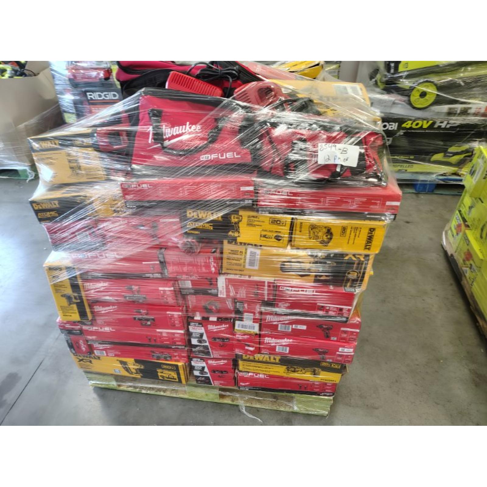 Pittston Location As-Is Power Tools Partial Truckload (12 Pallets) 8549-B
