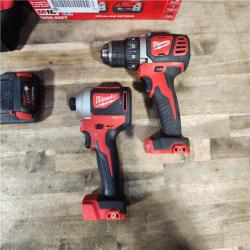 HOUSTON LOCATION - AS-IS M18 18V Lithium-Ion Brushless Cordless Compact Drill/Impact Combo Kit (2-Tool) W/(2) 2.0 Ah Batteries, Charger & Bag