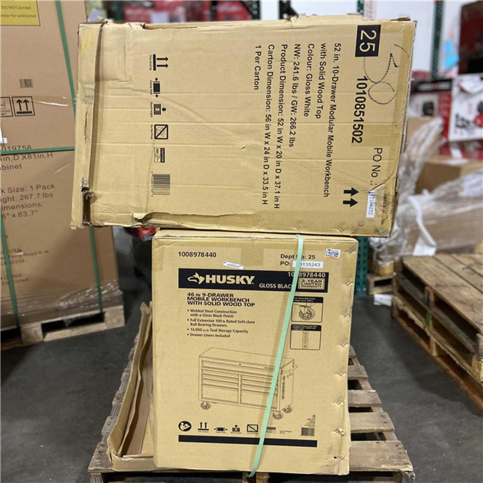 DALLAS LOCATION - HUSKY WORK BENCH PALLET -(2 UNITS)