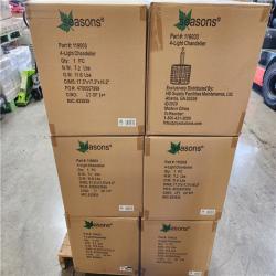 Phoenix Location NEW Seasons 4-Light Chandelier Part#: 1190003 Pallet (18 Total) (Sealed)