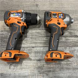 AS-IS RIDGID 18V Cordless Drill/Driver  Impact Driver 2-Tool Combo Ki