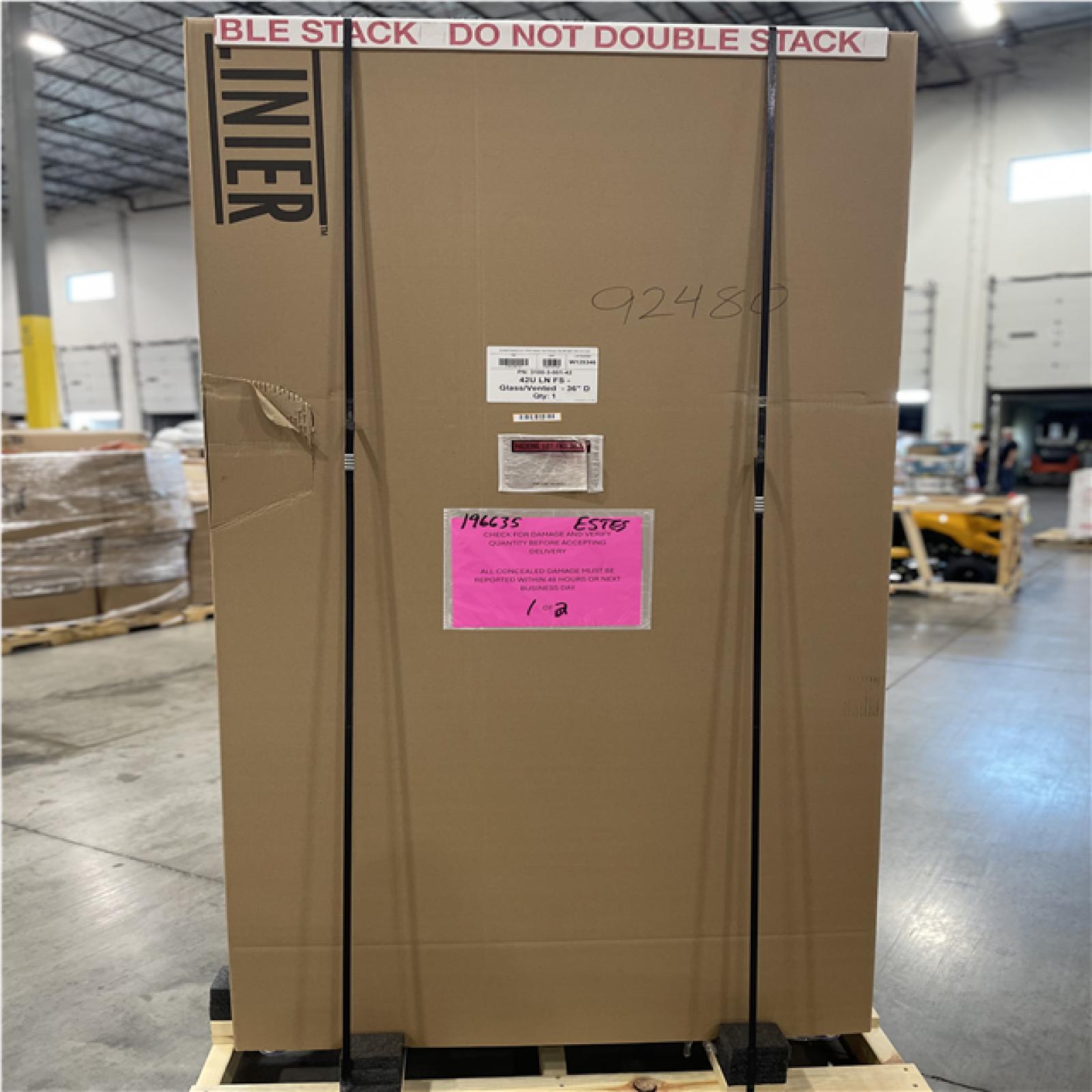 DALLAS LOCATION - DALLAS LOCATION- KENDALL HOWARD 42U LINIER® Server Cabinet - Glass/Vented Doors - 36 Depth (BOX 1 OF 2)