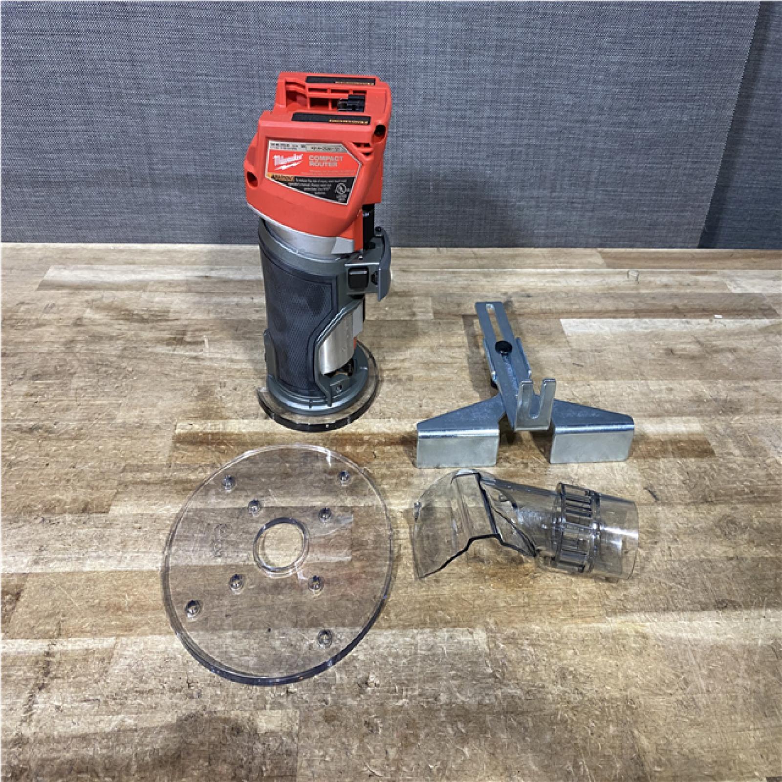 Houston Location AS-IS Milwaukee FUEL 18V Lithium-Ion Brushless Cordless Compact Router (Tool-Only)