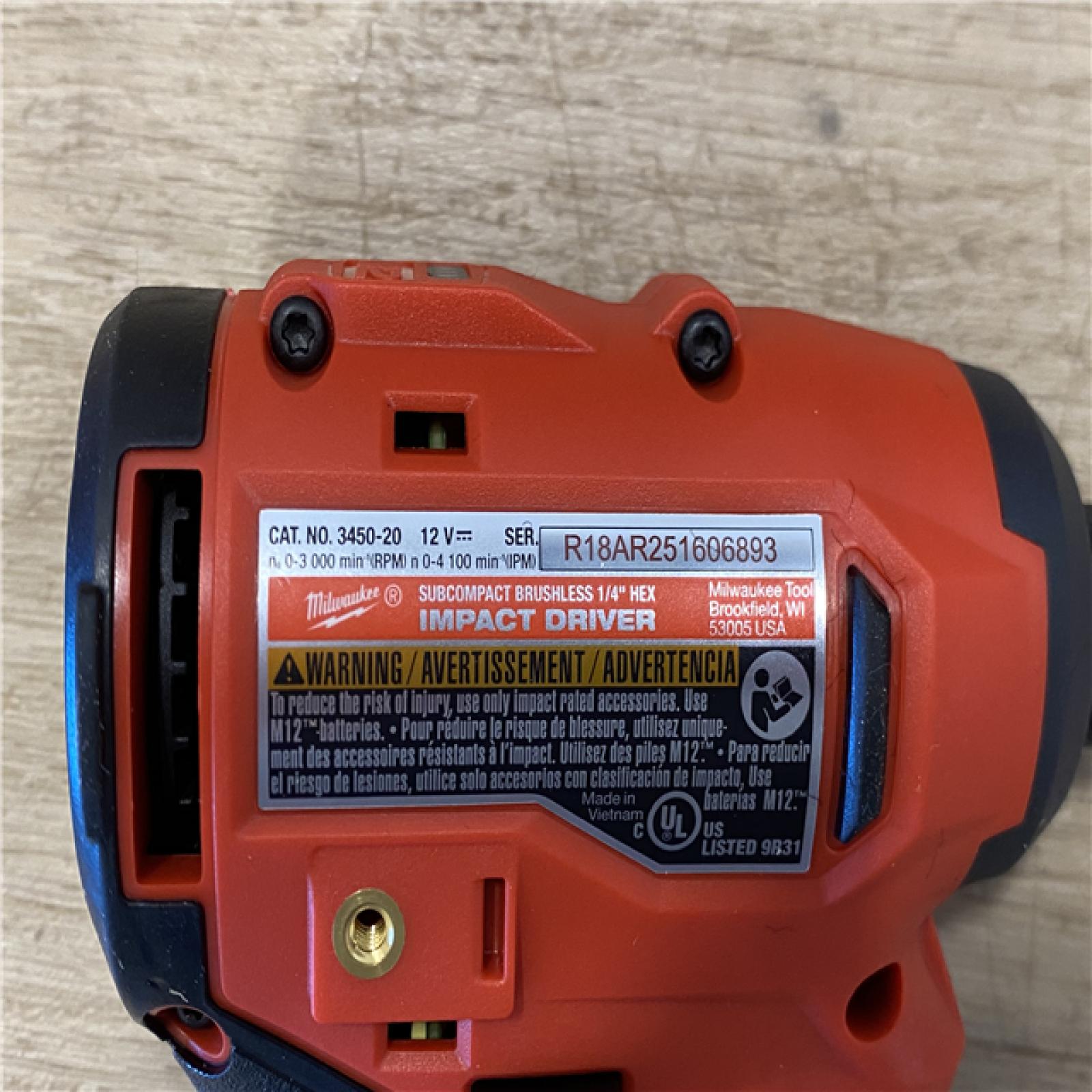 AS-IS Milwaukee 12-Volt Lithium-Ion Brushless Cordless Subcompact Drill and Impact Driver Combo Kit