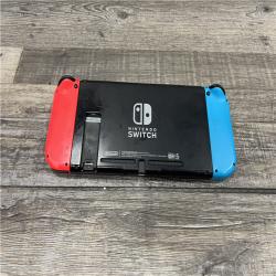 AS-IS Nintendo Switch with Neon Blue and Neon Red Joy-Con
