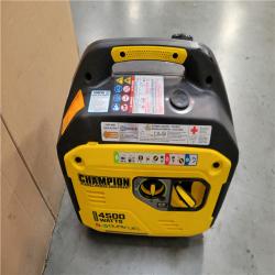 CALIFORNIA AS-IS CHAMPION 4500/3500-Watt Electric Start Gasoline/Propane Powered Dual Fuel Inverter Generator with Quiet Technology and CO Shield