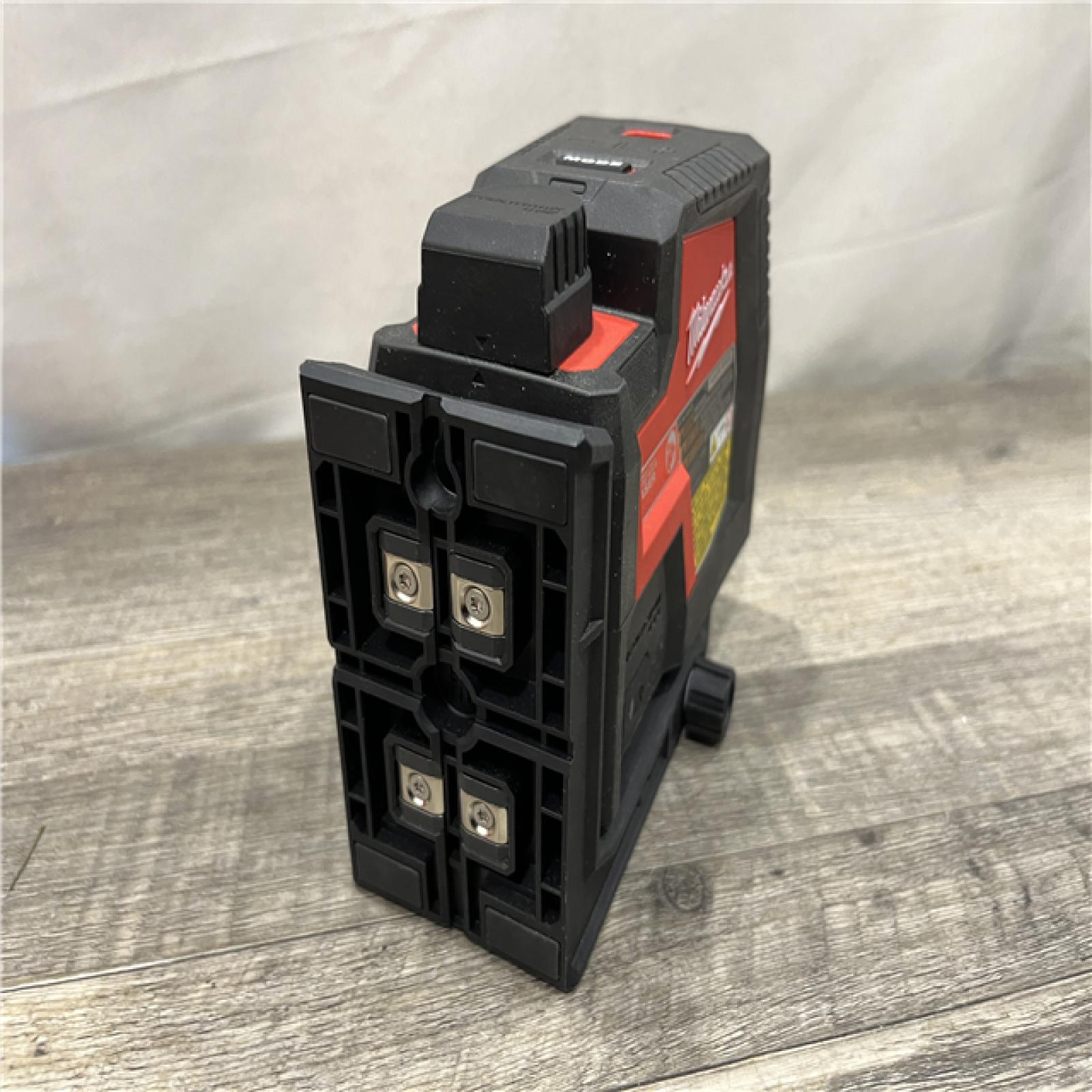 AS-IS Milwaukee Green 100 ft. Cross Line and Plumb Points Rechargeable Laser Level with REDLITHIUM Lithium-Ion