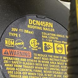 AS-IS DEWALT 20V MAX 15-Degree Electric Cordless Roofing Nailer (Tool Only)