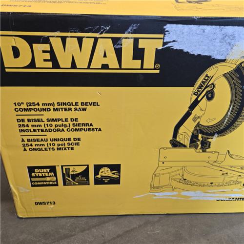 AS-IS DEWALT 15 Amp Corded 10 in. Compound Single Bevel Miter Saw