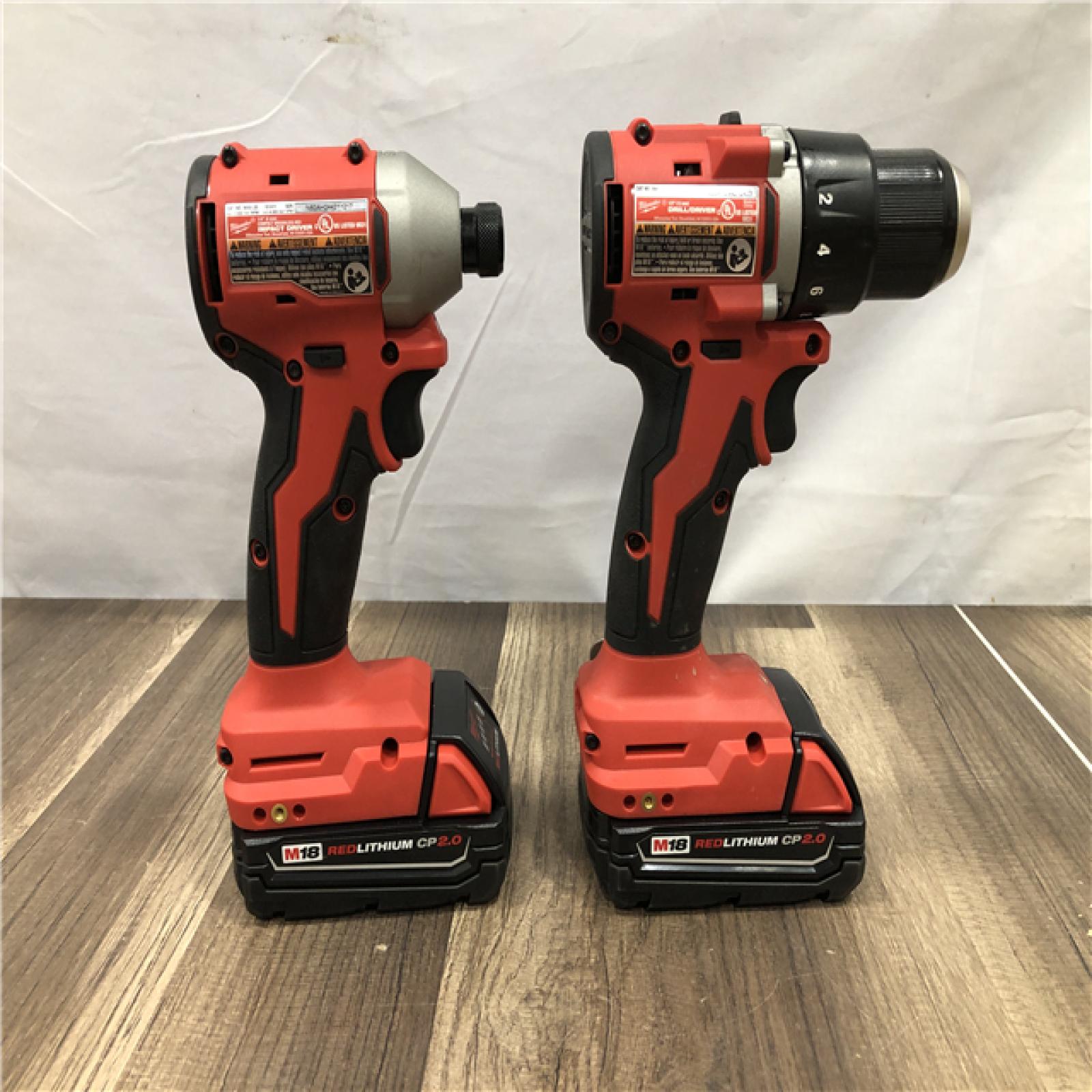 AS-IS Milwaukee 18V Lithium-Ion Brushless Cordless Compact Drill/Impact Combo Kit