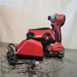 AS-IS- Milwaukee M18 Compact Brushless 1/4  Hex Impact Driver Kit