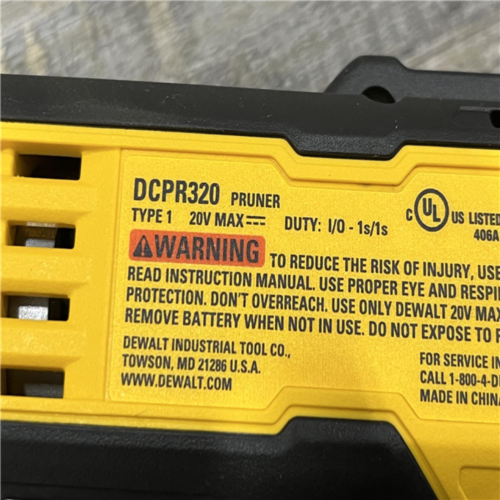 LIKE NEW - DEWALT 20-Volt MAX 1 -1/2 in. Capacity Cordless Battery Powered Pruner (Tool Only)