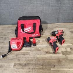 HOUSTON LOCATION - AS-IS Milwaukee 3497-22 12V Brushless Hammer Drill and Impact Driver Combo Kit