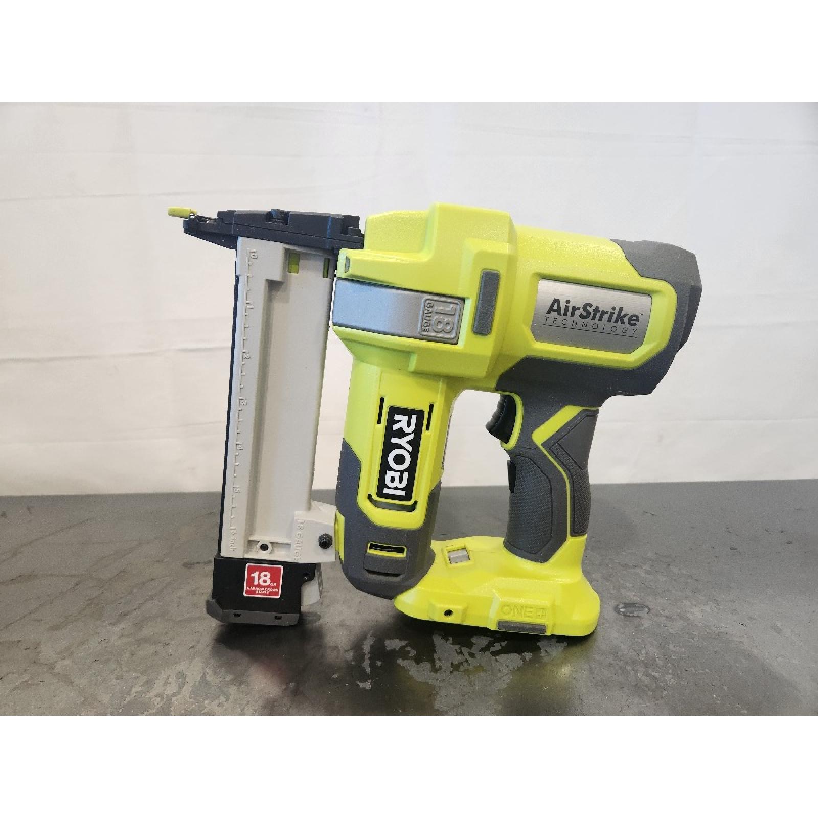 AS-IS- RYOBI ONE+ 18V 18-Gauge Cordless AirStrike Narrow Crown Stapler (Tool Only)