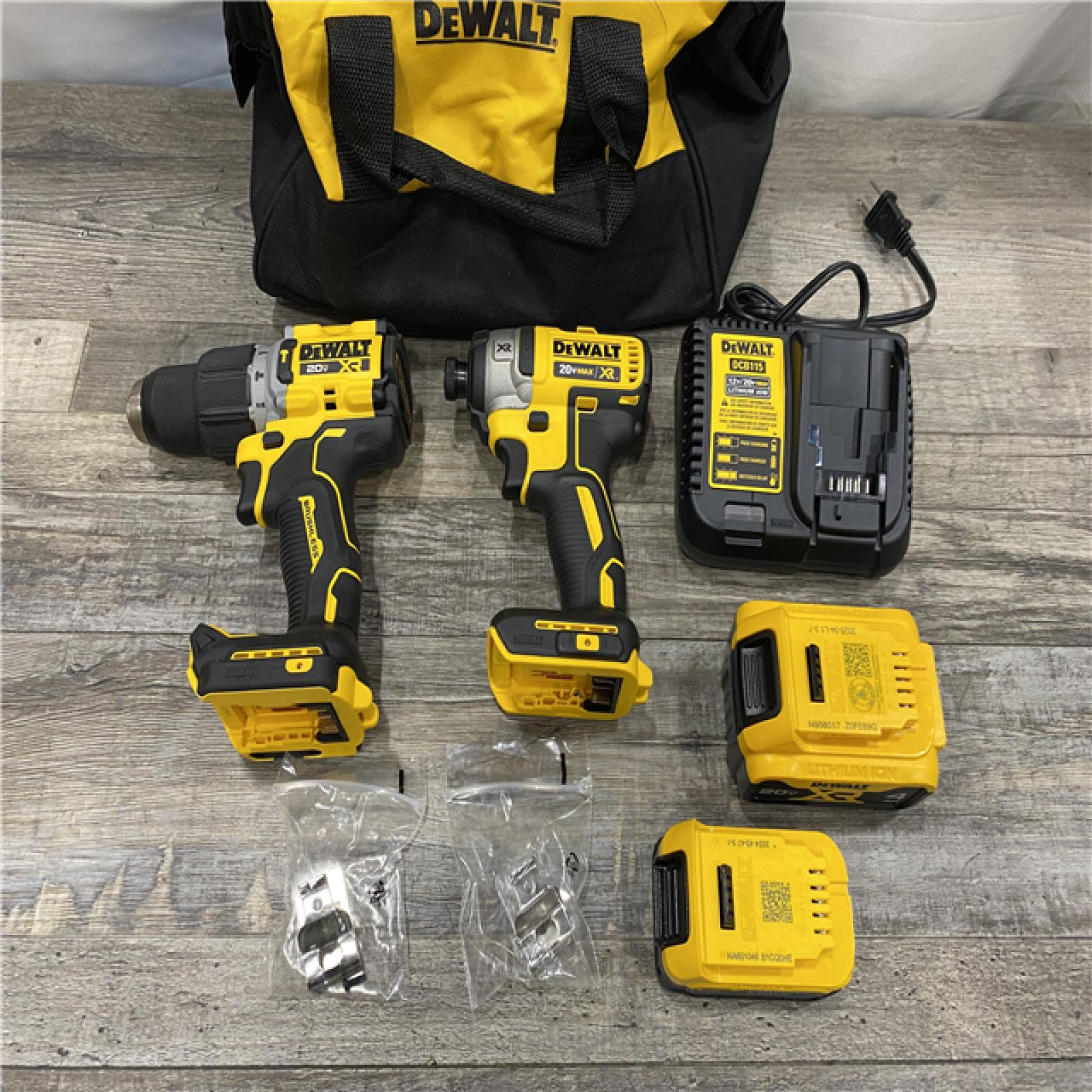 AS-IS DEWALT 20V MAX XR Lithium-Ion Cordless 2-Tool Combo Kit