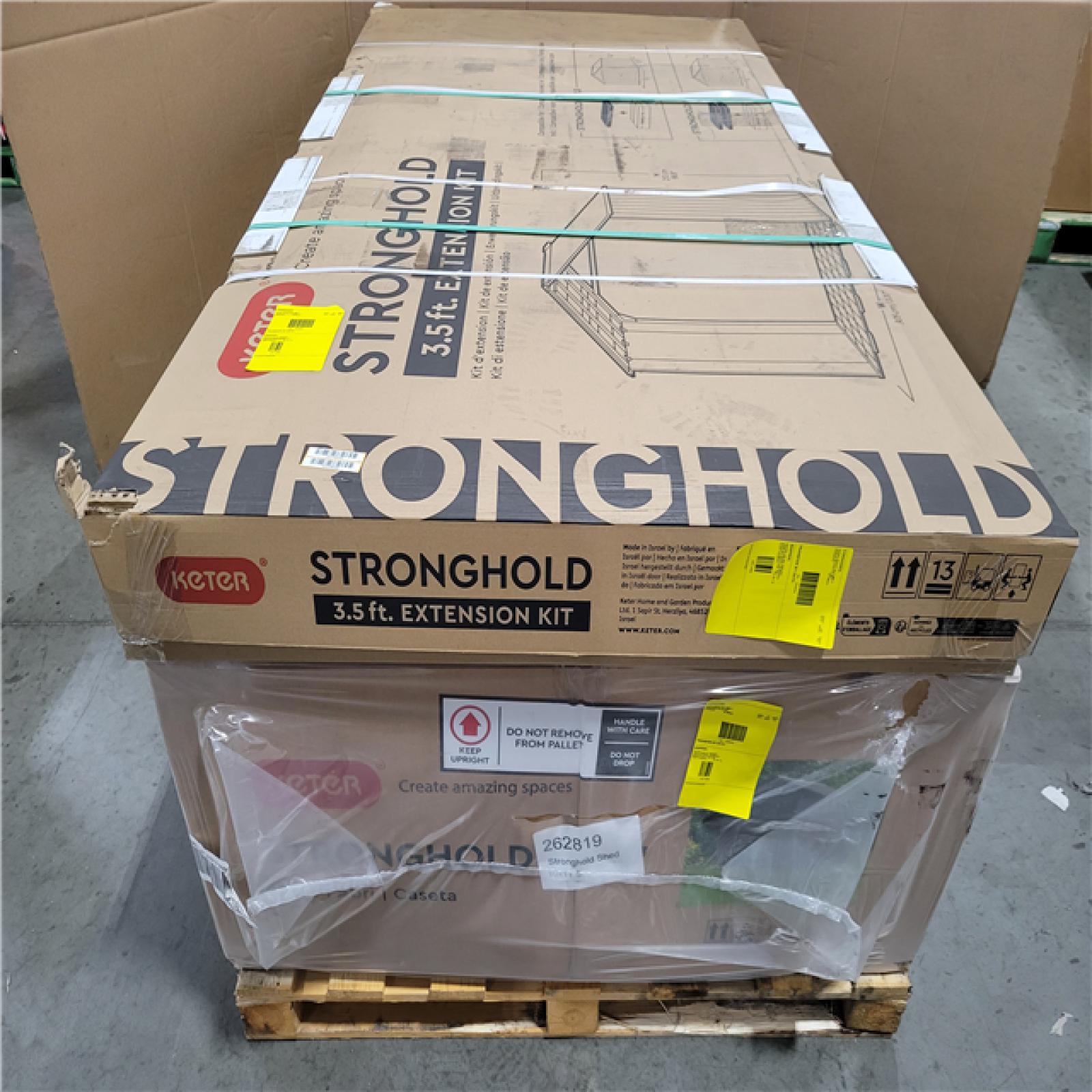 CALIFORNIA NEW STRONGHOLD STORAGE SHED 10X8 W/ STRONGHOLD 3.5 FT. EXTENSION KIT