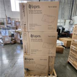 Phoenix Location NEW Aspen Stainless Steel Top mount 33 22G Double Bowl Sink Pallet (15 Sinks)