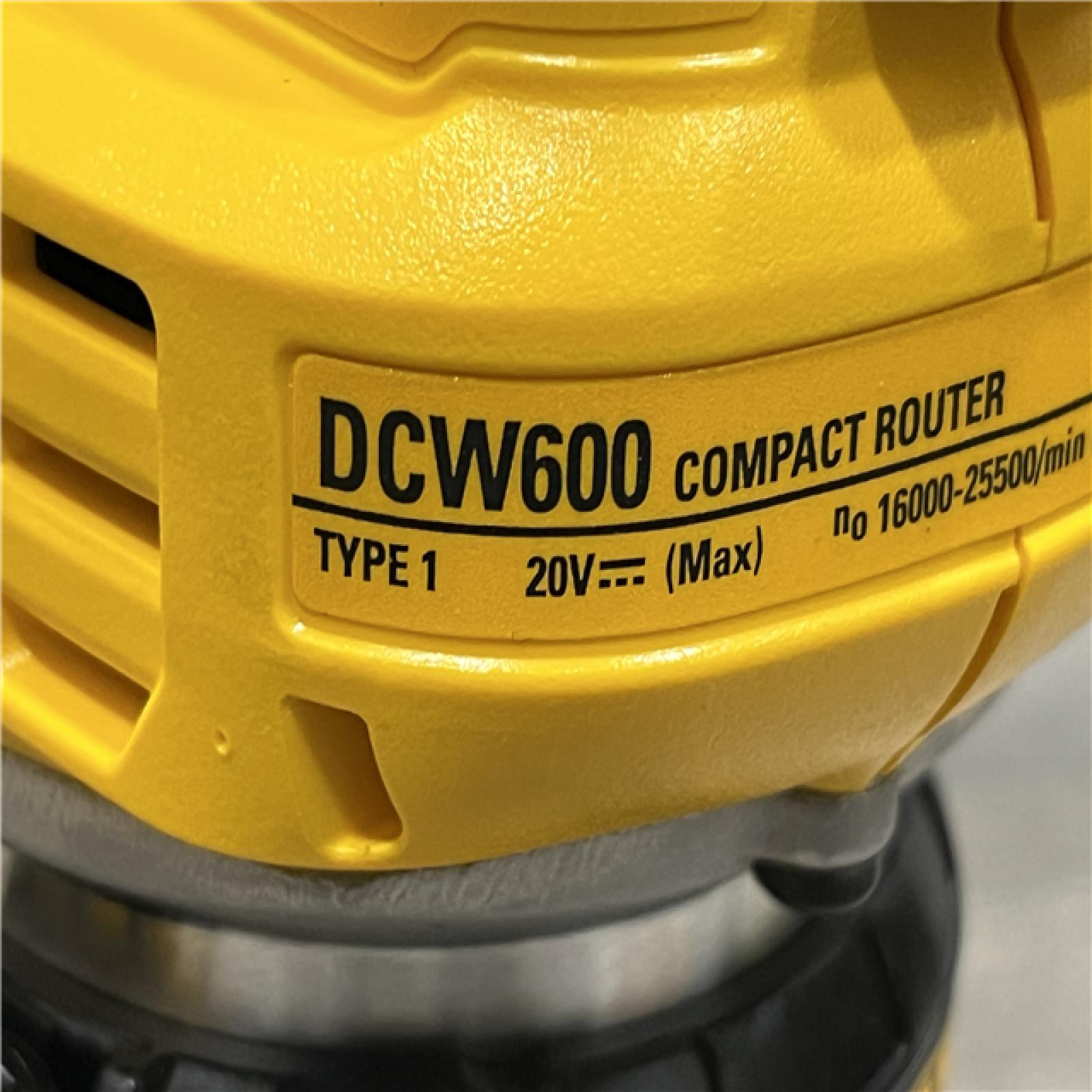 AS-IS DEWALT 20V MAX XR Cordless Brushless Fixed Base Compact Router (Tool Only)