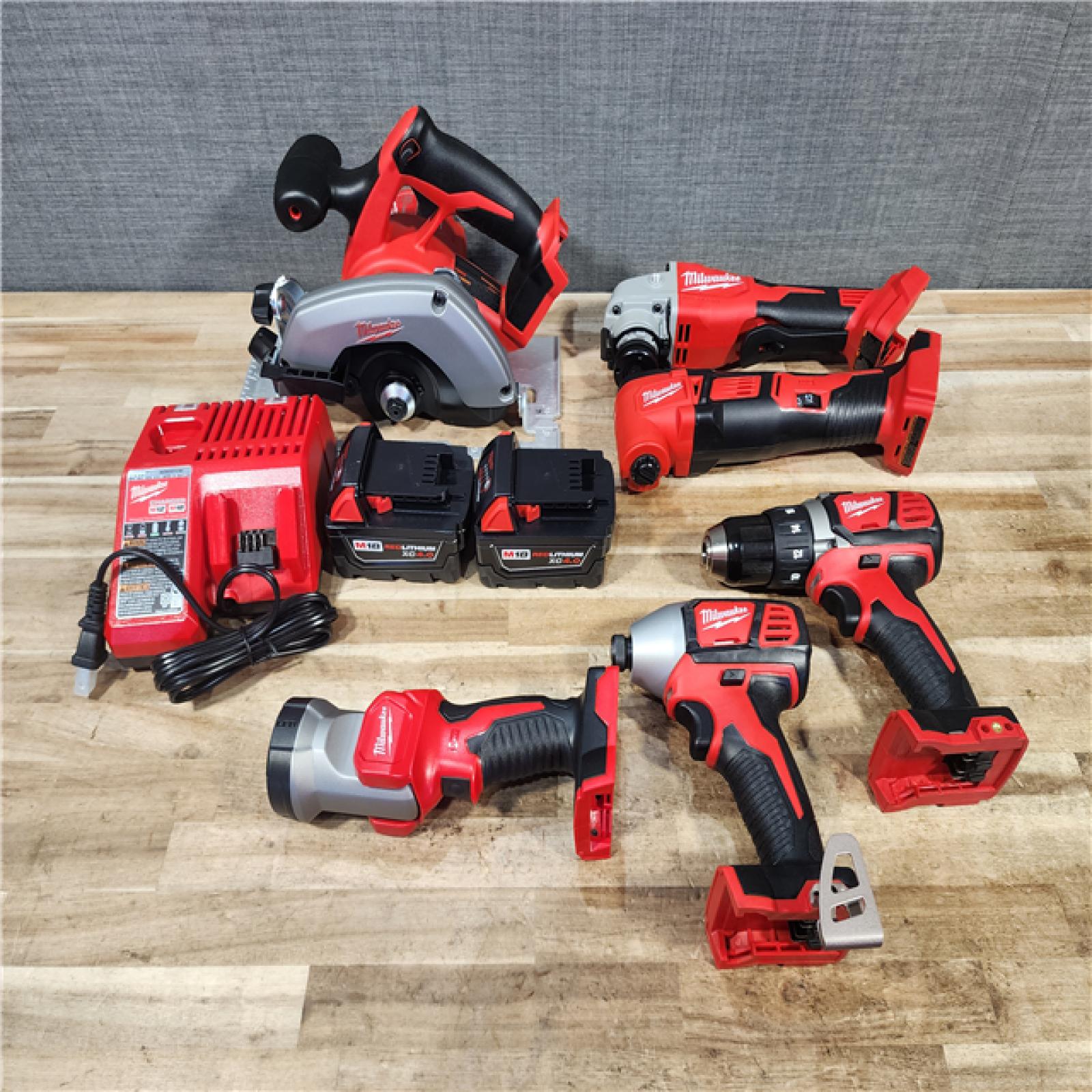 HOUSTON LOCATION - AS - IS M18 18-Volt Lithium-Ion Cordless Combo Kit (6-Tool) with 2-Batteries  Charger and Tool Bag