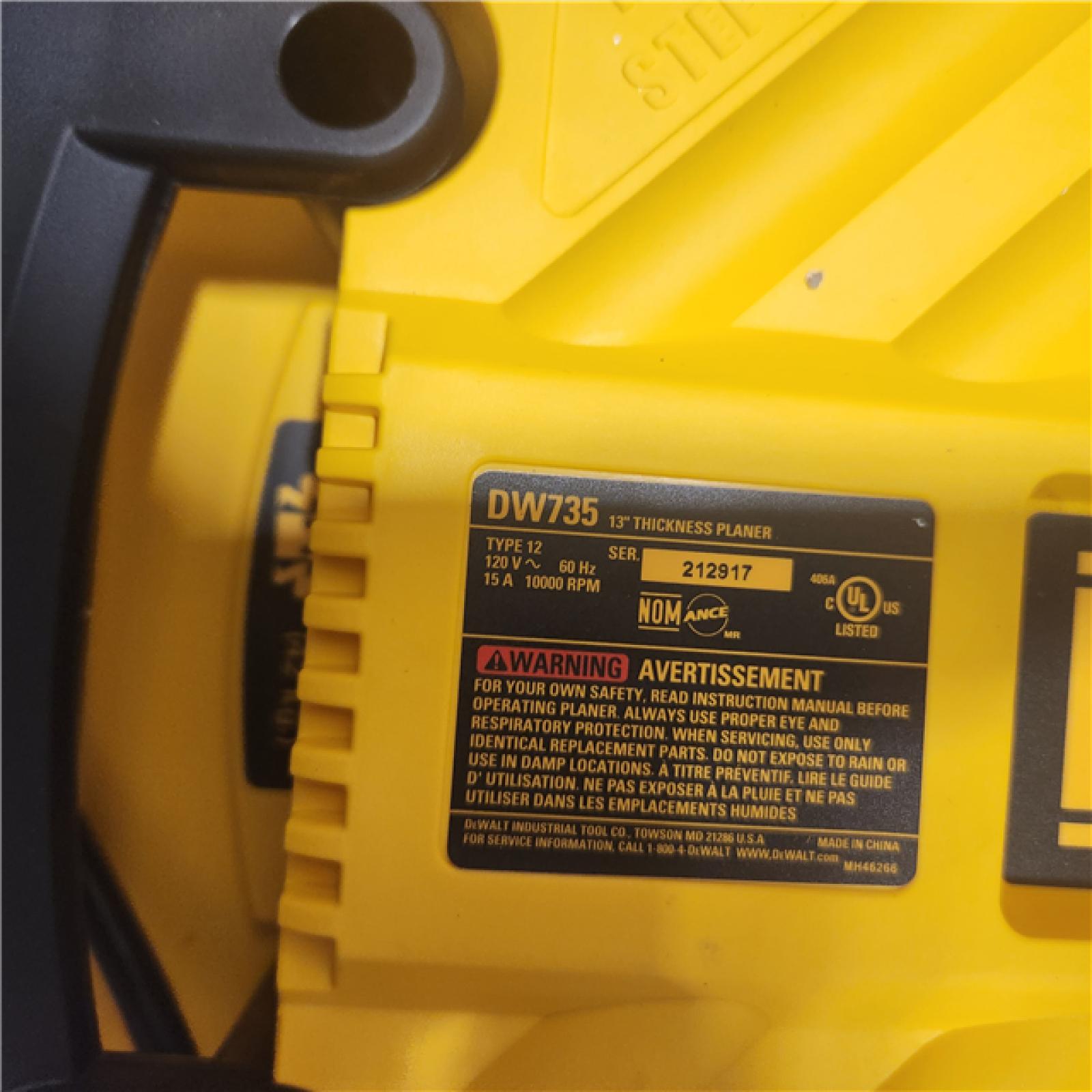 As-Is- DEWALT 15 Amp Corded 13 in. Heavy-Duty 2-Speed Bench Planer