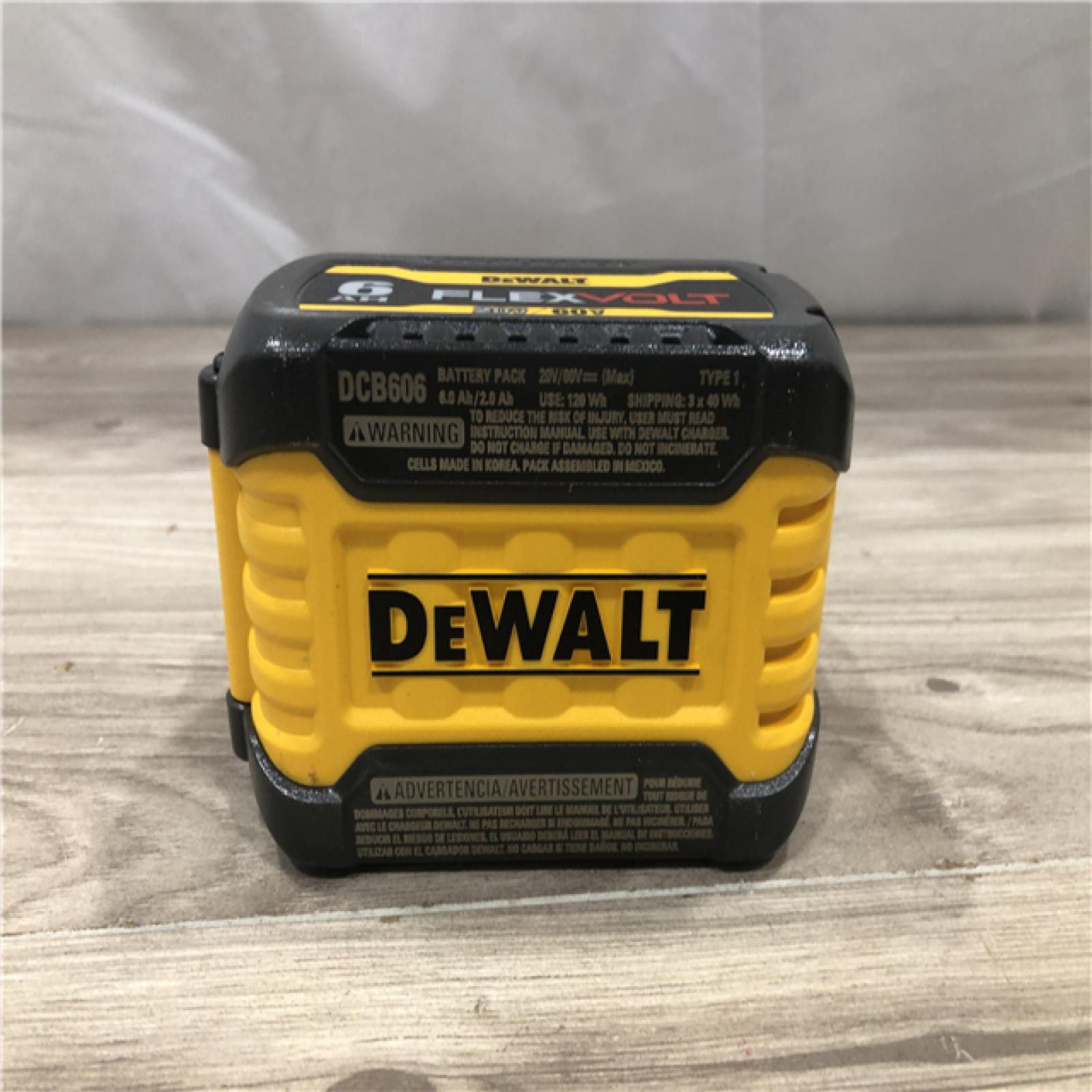 AS-IS DEWALT FLEXVOLT 20V/60V MAX Lithium-Ion 6.0Ah Battery Pack Starter Kit