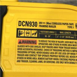 AS-IS DEWALT 20V 30 Degree Cordless Framing Nailer (Tool-Only)