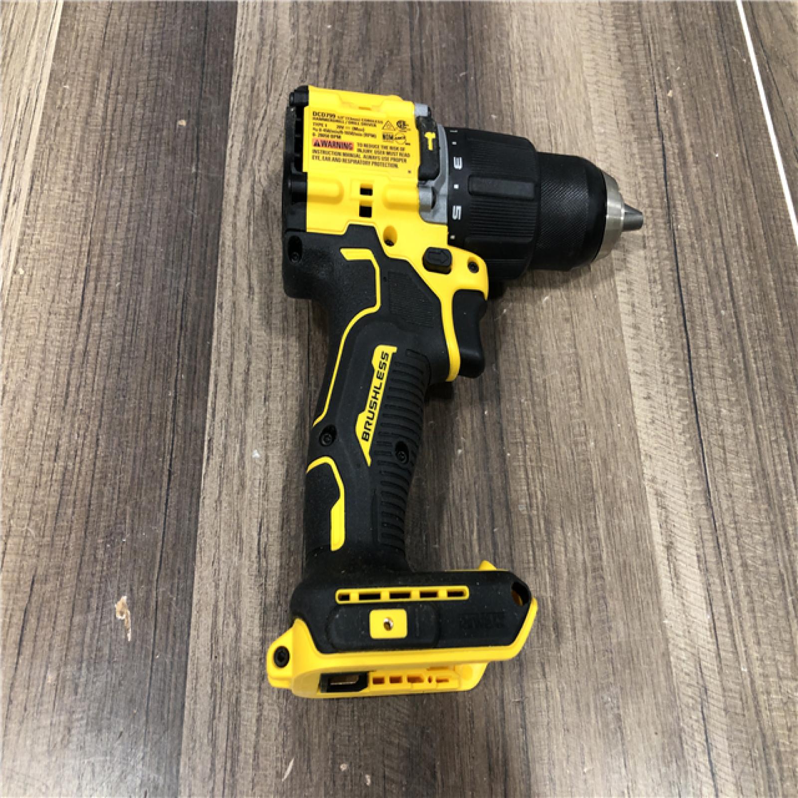 AS-IS DEWALT ATOMIC 20-Volt MAX Brushless Cordless 1/2 in. Hammer Drill (Tool-Only)