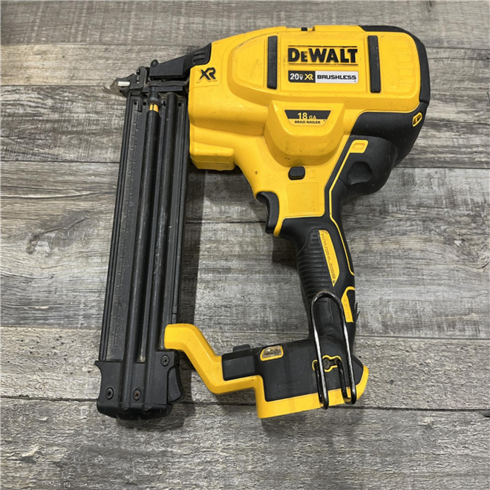 AS-IS DEWALT 20V MAX XR Lithium-Ion Electric Cordless 18-Gauge Brad Nailer (Tool Only)