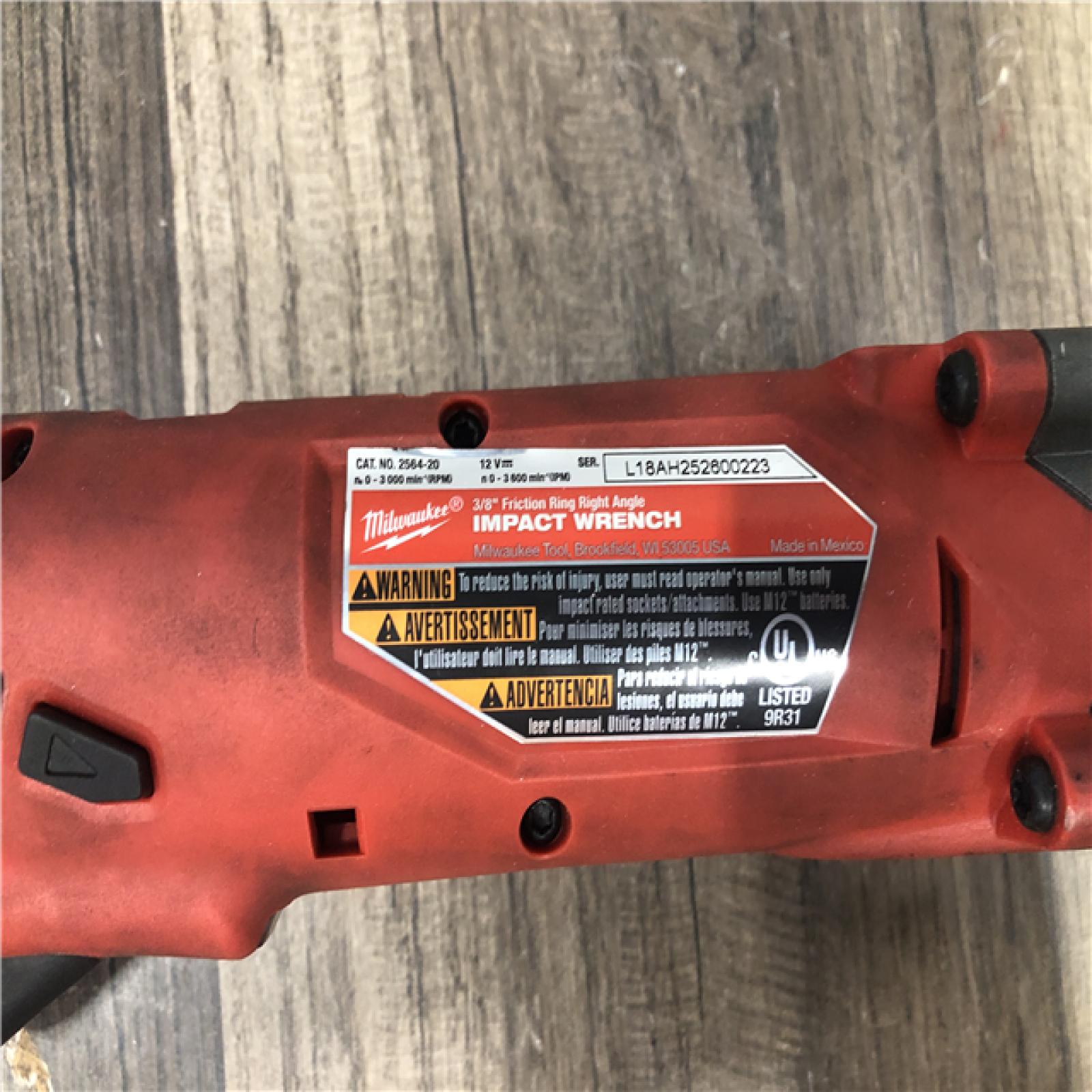 AS-IS Milwaukee FUEL 12V Lithium-Ion Brushless Cordless 3/8 in. Right Angle Impact Wrench (Tool-Only)