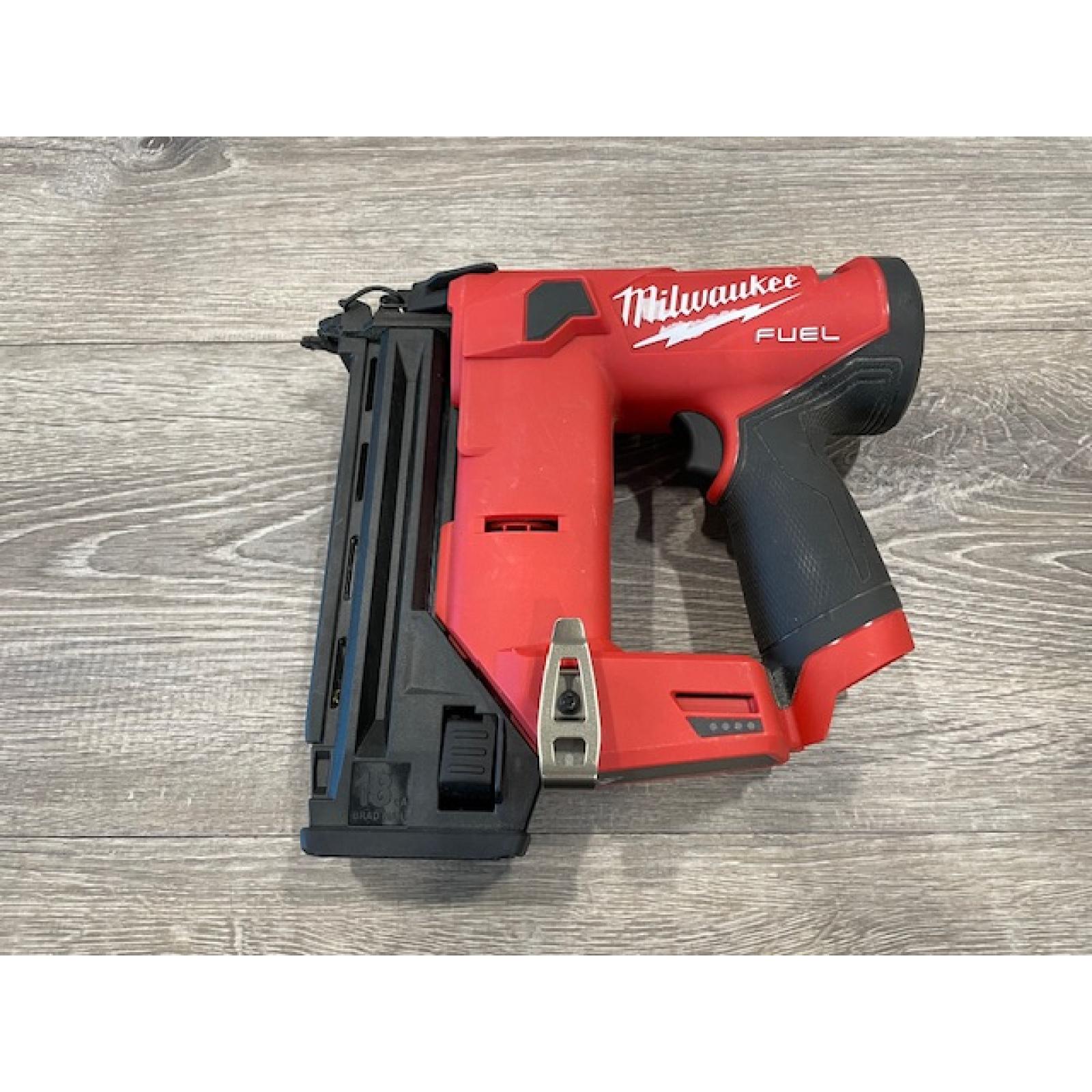 AS-IS Milwaukee FUEL 12-Volt Lithium-Ion Brushless Cordless 18-Gauge 1-1/2 in. Compact Brad Nailer (Tool Only)