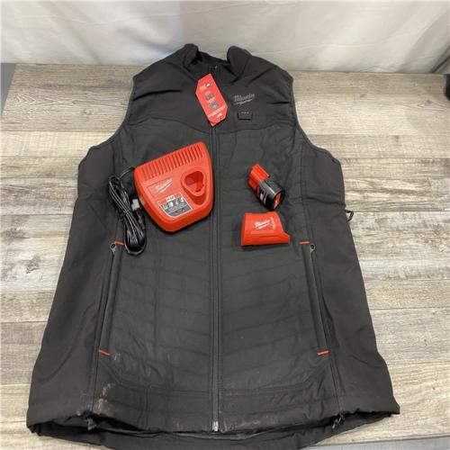 AS-IS Milwaukee Women's 2X-Large 12V Lithium-Ion Cordless AXIS Black Heated Vest Kit