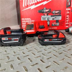 Houston location- AS-IS Milwaukee M18 Brushless 18V Lithium-Ion Drill/Impact Combo Kit with Case and Charger Appears in new condition