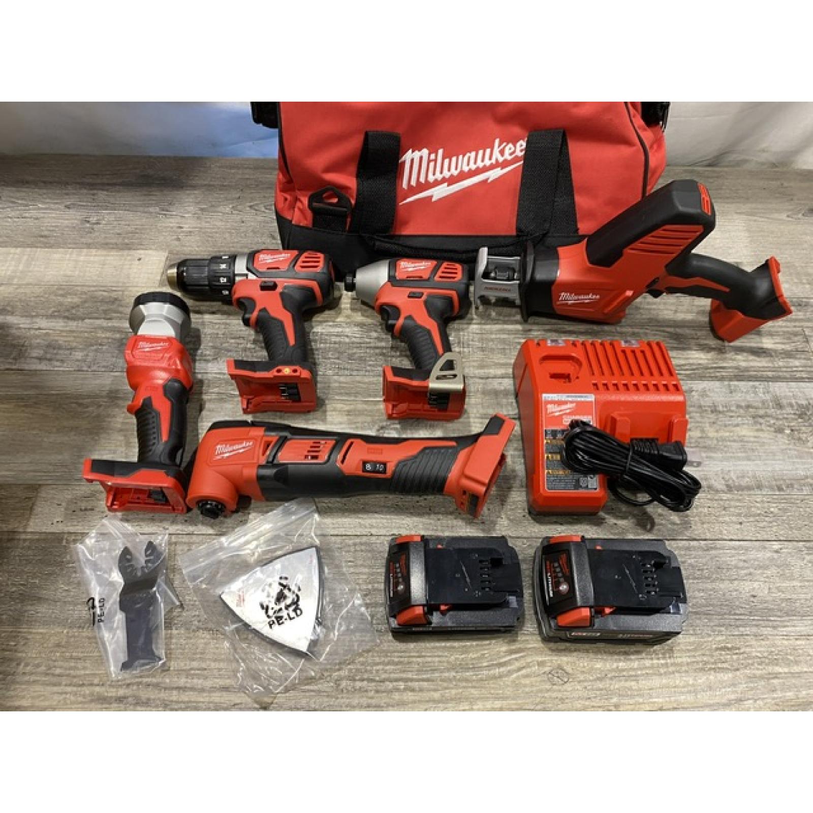 LIKE NEW - Milwaukee 18V Lithium-Ion Cordless (5-Tool) Combo Kit