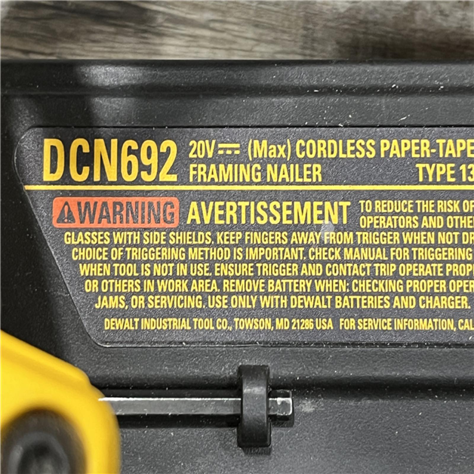 AS-IS DEWALT 20V MAX Brushless Li-Ion Framing Nailer (Tool Only)