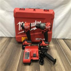 AS-IS Milwaukee FUEL 18V Lithium-Ion Brushless Cordless Hammer Drill and Impact Driver Combo Kit