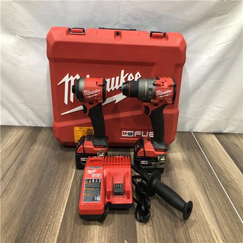 AS-IS Milwaukee FUEL 18V Lithium-Ion Brushless Cordless Hammer Drill and Impact Driver Combo Kit