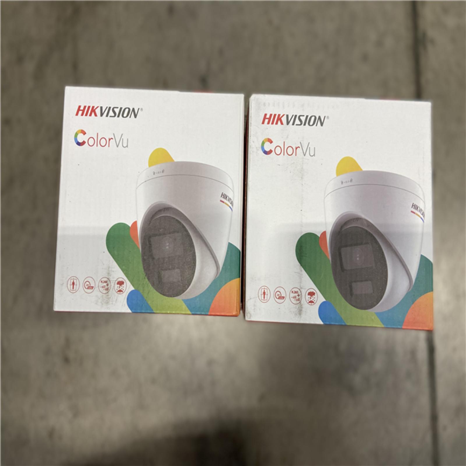 NEW! - Hikvision ColorVu DS-2CD1347G2-LUF 4MP Outdoor Network Dome Camera (2 UNITS)