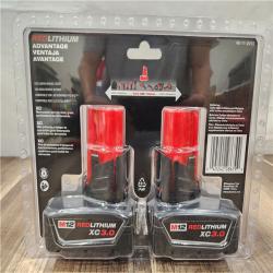 NEW- Milwaukee M12 12-Volt Lithium-Ion XC Extended Capacity 3.0Ah Battery Pack 3.0Ah (2-Pack)