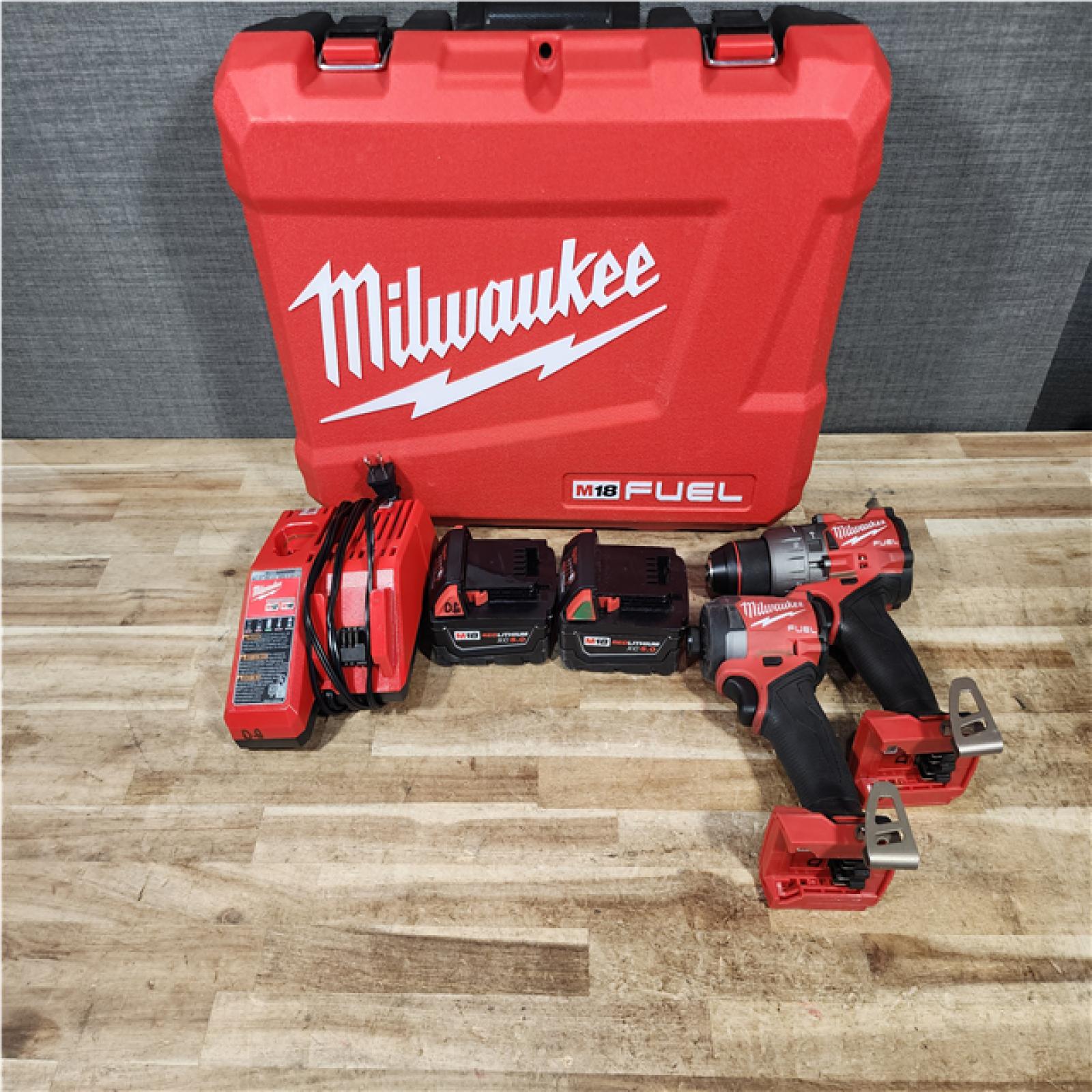 HOUSTON LOCATION - AS - IS Milwaukee FUEL 18V Lithium-Ion Brushless Cordless Hammer Drill and Impact Driver Combo Kit